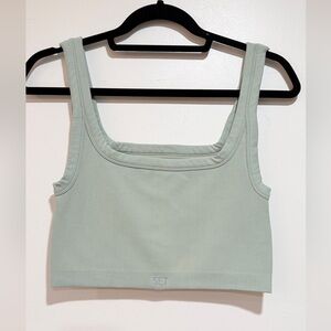 SET ACTIVE Green Cropped Tank, sz Extra Large